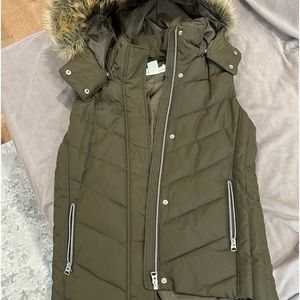 Olive army olive green puffer vest